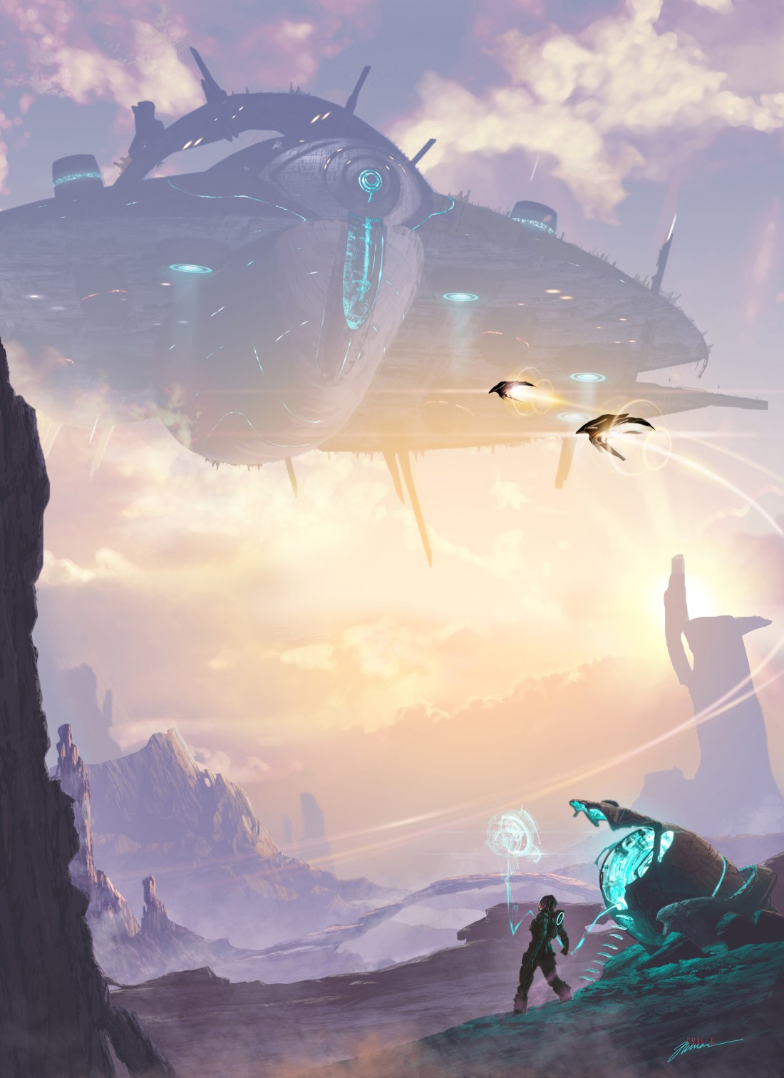 Gary_Freeman_illustration_Science_Fiction_Mother_Ship